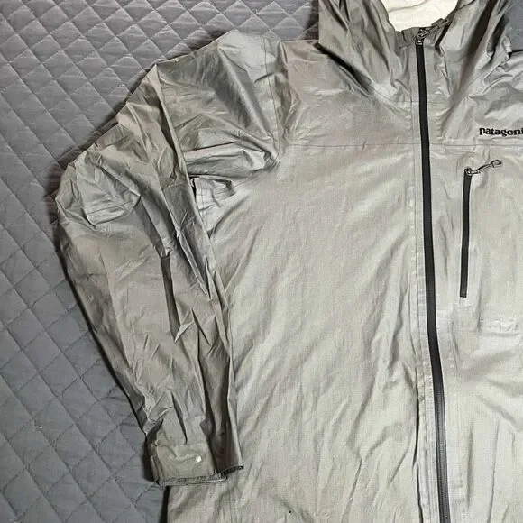 Patagonia Torrentshell H2No Rain JacketMen’s Medium Waterproof Hooded – Gray